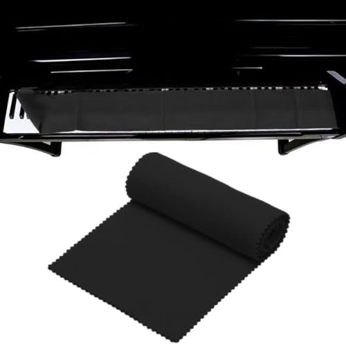 Housse de Clavier de Piano, Chiffon de Protection pour Clavier de Piano, Housse de Clavier Piano Protection Anti-poussière Piano, Housse anti-poussière pour clavier électronique 88 touches, Noir