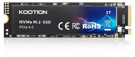 KOOTION 512 GB SSD M.2 PCIe NVMe 4.0 SSD Interno ad alte Prestazioni, fino a 5000MB/s, Compatibile con Laptop e Desktop, SSD di Espansione per il Gioco, Unità a Stato Solido Interna per il Nero