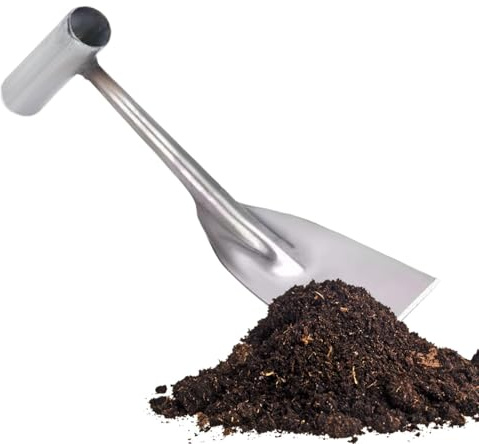 Handspade för grävning, trädgårdsspade i rostfritt stål Ergonomiskt