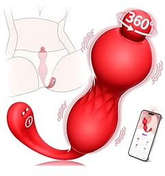 Vibrator Sex Toys for Women - App Remote Control Wearable Vibrators with 10 Vibration Modes and 360° Rotation, G Spot Clitoral Stimulator, Rose Vibrating Egg Adult Toy for Couples Long Distance Play