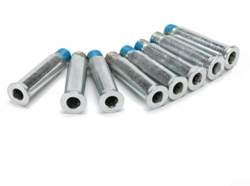 Tornillo de eje de 35 mm de largo y 8 mm de diámetro para cuatro ruedas y patines en línea, diseñado para rodamientos de ruedas de 8 mm de diámetro y soportes de marco