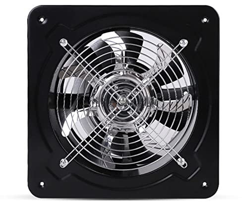 SHZICMY Ø 200mm Abluftventilator, Küche WC Bad Ventilator, Eisen Abluft Wandlüfter mit Feuchtesensor 2800 r/min