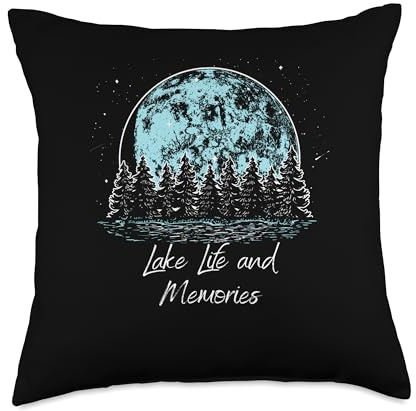 Lake Life and Memories Traveler Lakes Exploration Lagoon Throw Pillow