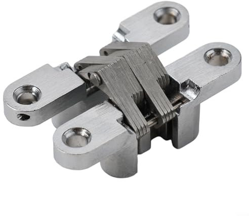 Cerniera invisibile in acciaio inox affidabile cerniera a croce per roulotte leggere e porte in legno (13 x 60 mm)