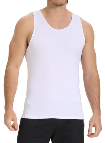 NuCamper Camiseta Reductora para Hombre, Camisetas de Compresión, Chaleco Sin Mangas, Elástica Interiores Body Shaper, Chaleco Abdominal, Faja Cintura Tirantes Hombre para Gym Fitness Entrenamiento