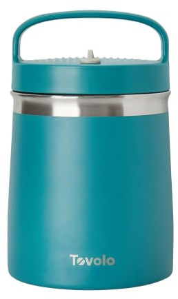 Tovolo Insulated Food Container 2 Quart Food Traveler Thermos for Hot Food and Cold Food Stainless Steel Double Wall Vacuum Insulated Spill Proof Airtight Lid Dishwasher Safe BPA Free Marine Blue