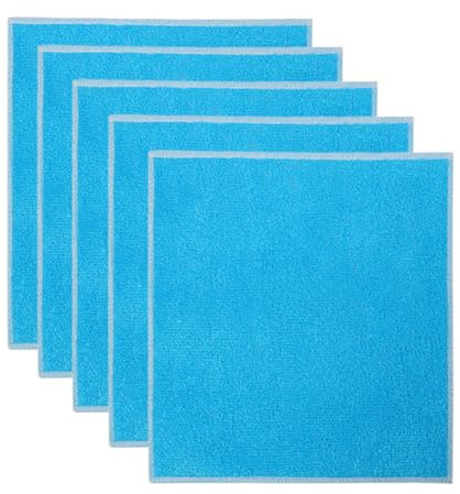 Lot de 5 chiffons en microfibre - 27 x 29 cm - En fibre de bambou - Pour la restauration et la maison