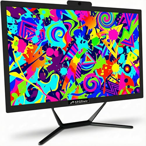 STGsivir Ordinateur de Bureau Tout-en-Un, écran 21.5, Core i5 jusqu'à 3.6 GHz, RAM 16 Go, SSD 1 to, WiFi, Bluetooth 5.0, Windows11 Pro, Noir