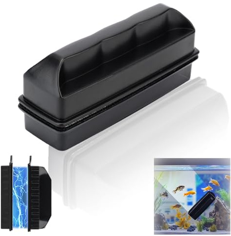 Koprek Aquarium Magnetic Fish Tank Glass Cleaner, Magnetic Scrubber Clean Brush, Aquarium Magnetic Fish Tank Cleaner Algae Scrubber, Suitable for Cleaning Aquariums, Fishs Tanks, Window and Car Glass