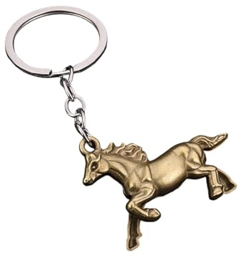 Portachiavi alla moda con ciondolo a cavallo per fortuna e ricchezza, portachiavi, borsa, decorazione auto, accessori per cellulare, squisito portachiavi con ciondolo a cavallo, ricchezza e felicità