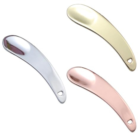 Housoutil Cuillère à Crème Contour des Yeux 3 Pcs en Alliage de Zinc pour Appliquer Soins Visage et Échantillonner Produits Beauté Lors de Voyages et Maquillage