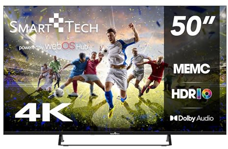 Smart Tech TV LED 4K UHD 50' (127cm) Smart TV Web OS-50UW02V3- Molotov, Netflix, Prime Video - 3xHDMI - 2xUSB - HDR- Dolby Audio