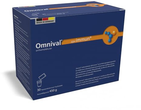 Granulat - Omnival Immun, Vitamin Komplex für das Immunsystem, Orthomolekulares Nahrungsergänzungsmittel, Vitamine für Frauen & Männer, Mikronährstoffe Immunkur, mit Magnesium (30 Tage)