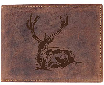 Greenburry Vintage Herren Leder Geldbörse Portemonnaie Braun 12,5x8,5x2,5 cm