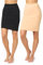 Merry Style Damen Unterrock Petticoat für Röcke MS10-204(2Pack-Schwarz/Nude, 4XL)