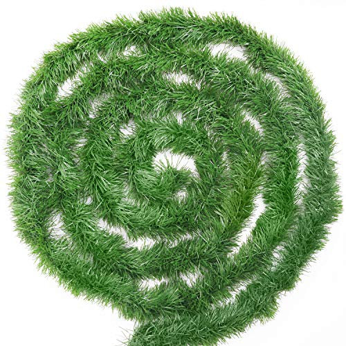 Girlande Weihnachten 15,5m - Tannengirlande Künstlich Grün – Weihnachtsgirlande Treppengirlande Weihnachtsdeko für Kamin, Treppe, Geländer, Tür, Außen, Innen, Party Dekoration, Kränze, Adventskranz