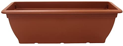 Rammento Maceta de plástico extragrande de 60 cm, paquete de 2, maceta de terracota – duradera y adecuada para uso en interiores y exteriores, ideal para plantas ornamentales, hierbas o árboles