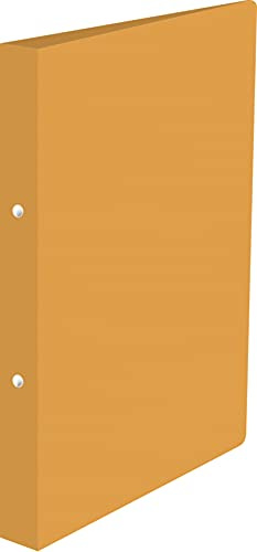 Kangaro Ringbuch Blickdicht Orange (PP, DIN A4, 2-Ringe 16mm O-Mechanik, Rücken 20mm)