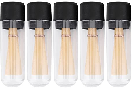 5 Stück Fagottrohr, Gute Qualität Weiches Medium Fagottrohr Reed Medium Instrument Zubehör Container Box Case mit Schlitzen fagott Bassoon Reed Case Fagott Reeds Etui