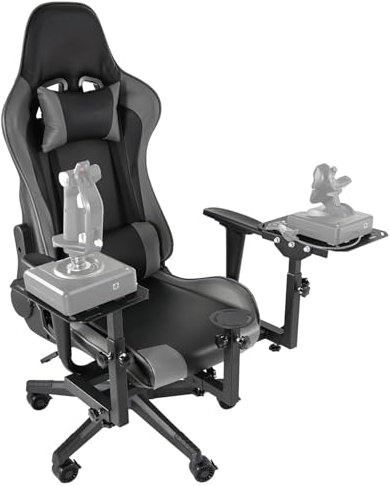 Minneer Flight Joystick Hotas Stuhlhalterung Kompatibel mit Thrustmaster A10C Hotas Warzenschwein, Logitech X56 X52 Leicht zerlegbarer und verstellbarer Flight Sim Ständer mit Sitz