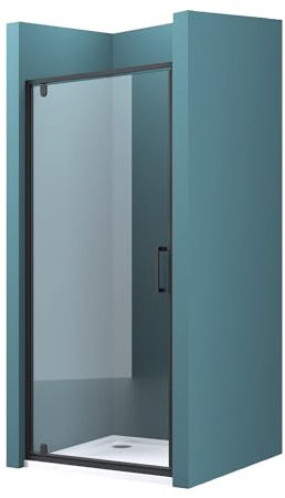 Mai & Mai Duschtür Nischentür dusche Duschabtrennung Duschkabine BxH: 75x200cm Nischendrehtür Duschwand 8mm Klarglas ESG-Sicherheitsglas mit Nanobeschichtung Teramo61K