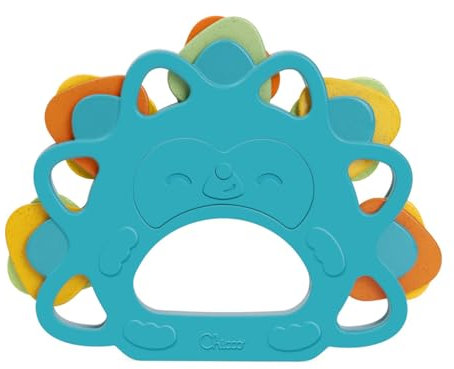 Chicco Rassel in Form eines Igels, leichtes Spielzeug, das sich gut greifen und schütteln lässt, fördert die Entwicklung der Hand-Augen-Koordination und der Hörfähigkeiten, 6-36 Monate+