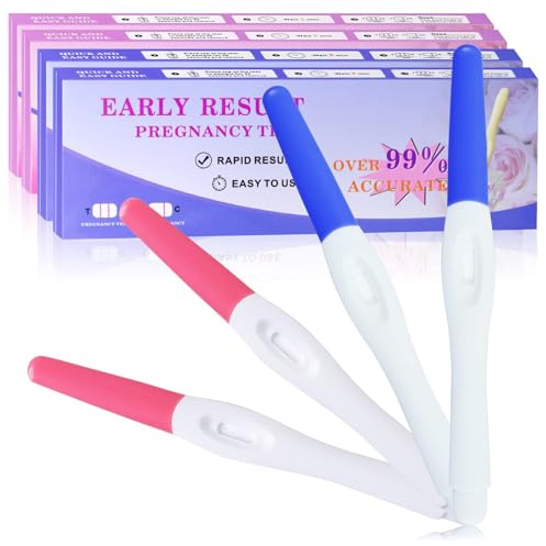 LE TOOTER Fake Pregnancy Test Strips,4Packs Always Positive Early Pregnancy Test Kit,Prank HCG Pregnancy Rapid Test for April Fools' Joke Gag,Blue & Pink