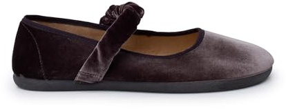 Pisamonas Merceditas Barefoot Terciopelo Tira Fruncida Talla 37 Color Gris