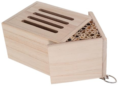 EPIGEIST Wooden Insect Hotel Sustainable Garden Bug House for Bees Butterflies Ladybugs with Natural Nesting Habitat Easy to Install Outdoor Biodiversity Shelter for Ecosystem