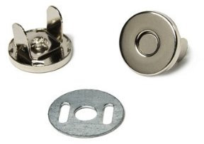 10 x Magnetknopf, Ø 12 mm, Magnetschließe, magnetischer Verschluss für Kleidung, Taschen, Mappen