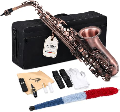 Classic Cantabile AS-450 Eb-Altsaxophon Set (Antique Red, Altsaxophon)