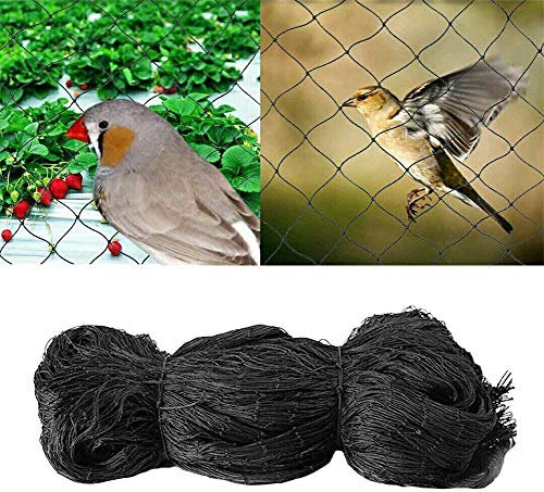 Ram© 4M X 10M Black Garden Netting, Bird Netting, For Plants, Fruit, Vegetable Ponds Protection Cat Bird Proof Garden Netting