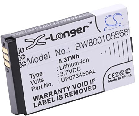 vhbw batteria sostituisce CAT/Caterpillar UP073450AL per smartphone cellulare da outdoor (1450mAh, 3,7V, Li-Ion)