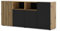 BIM Furniture Kommode AURIS 4D 180 cm Sideboard Highboard Schrank mit 4 Türen Artisan Eiche/Schwarz Matt, Large
