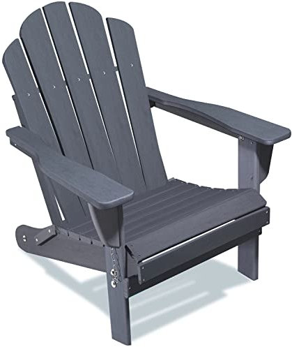 Aoorun Poly-Adirondack-Stühle, 74,9 x 74,9 x 91,9 cm, Grau
