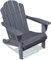 Aoorun Poly-Adirondack-Stühle, 74,9 x 74,9 x 91,9 cm, Grau