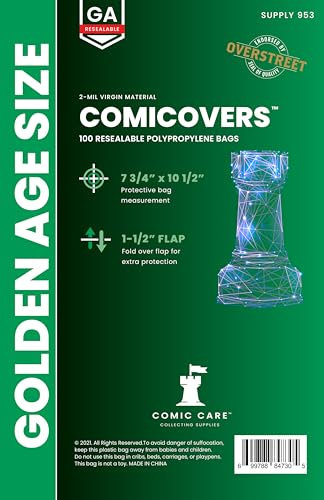 Golden Age Polypropylene Resealable Comic Bags (100 Count)