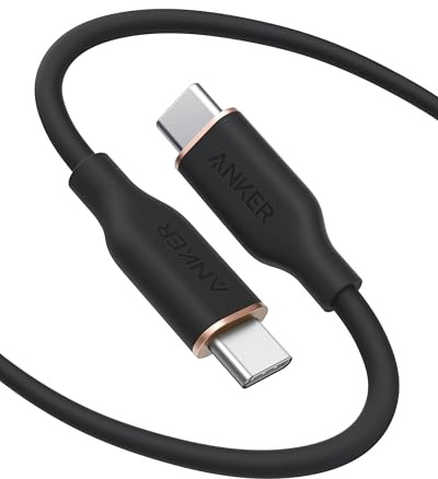 Anker USB C Cable, Type C Fast Charging Flow Cord for iPhone 1716/15 Series, MacBook Pro 2020, and More (USB 2.0,240W, 1 Pack, Black, 6FT)