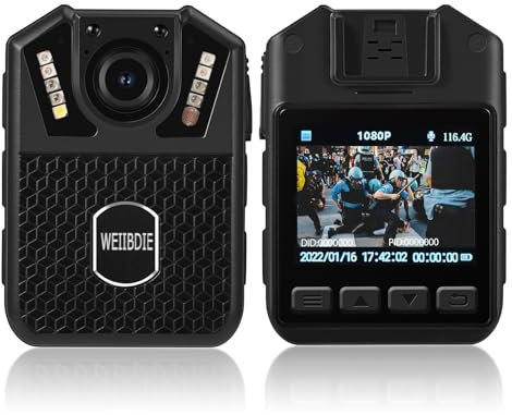 Body Camera with Audio and Video Recording,1080P,128G Memory,Night Vision,3000mah Battery Last 11-12 Hrs, Wearable Body Camera for Law Enforcement, Security Guard,Civilian