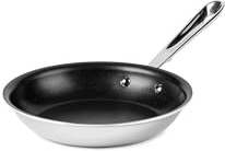 All-Clad D3 8 Inch Stainless Steel Pro Non Stick Frying pan, 3-Ply Stainless Steel Pan, Induction, Oven Broiler Safe 500F Skillet, Professional Cookware, Silver