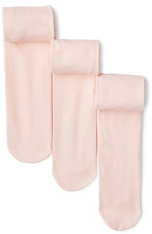 Amazon Essentials Girls' Dance Transition Tights, 3 Pairs, Pink, 6-7 Years