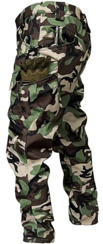 SimidunEUR Homme Pantalon Ski Imperméable Pantalon Randonnée Fleece Doublé Thermique Étanche Coupe-Vent Hiver Pantalon de Montagne Neige Escalade,Vert 7,L