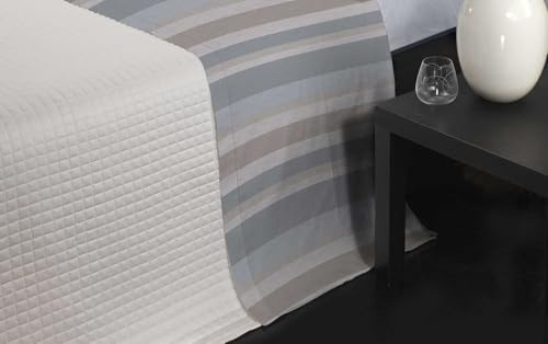 Jolie Firenze BIBIHOME - Completo Letto Matrimoniale Flanella 100% Cotone – Set 4 Pezzi Disegno Snake Decò – Lenzuola Invernali Calde e Morbide con Lenzuolo Sopra, Sotto e 2 Federe (NATURALE)
