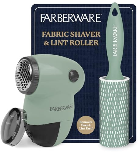 Farberware Fabric Shaver & Lint Roller Set, Small, Portable