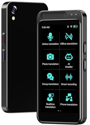 Language Translator Device, AI Travel Portable Two Way Voice Translator, Instant Offline No WiFi Needed, 150+ Languages Pocket Electronic Device with Camera, Traductor Portatil de Idiomas