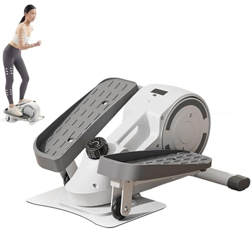 Sotto la scrivania ellittico pedale ginnico – Leg Cross Trainer elettrico con pedali antiscivolo, 8 livelli di velocità regolabili, capacità di carico 150 kg per fitness a casa