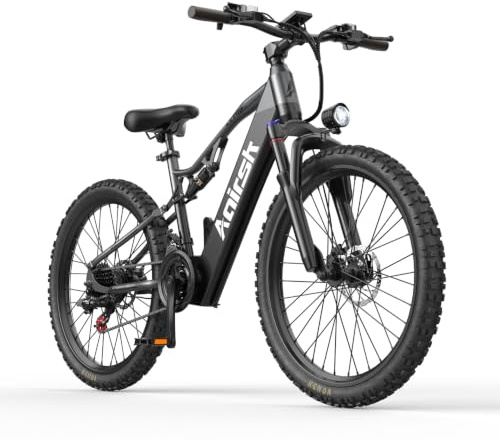 Vélo électrique XT90 pour adulte, vélo électrique de 26 avec moteur de 250 W et batterie 48 V 20 Ah, portée de 100 km, dérailleur à 21 vitesses, suspension complète, pneus Fatbike 26 x 2,6, VTT