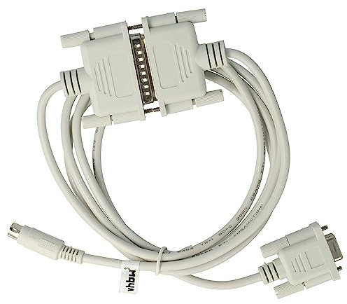 vhbw Programmierkabel RS-232 kompatibel mit Mitsubishi MELSEC FX1N, FX0N, A-Serie, FX Computer & Peripheriegeräte - Seriell Adapter, 15,5 cm Grau