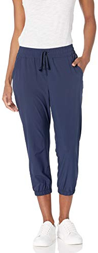Amazon Essentials Pantalone Jogger Corto in Tessuto Elasticizzato ad Alte Prestazioni - colori fuori produzione Donna, Blu Marino, XS