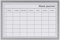 KAV Dry Wipe Weekly Planning Board with Pen - Aliminuim Frame Whiteboard for Wall Magnetic Surface Memo Boards, Kitchen Meal Planner, Calendar 400x600 MM(Silver)